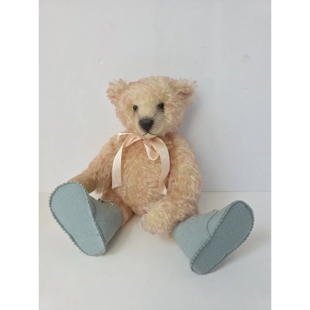 Artist Teddy Bear Karen Conradi pink white bear 12